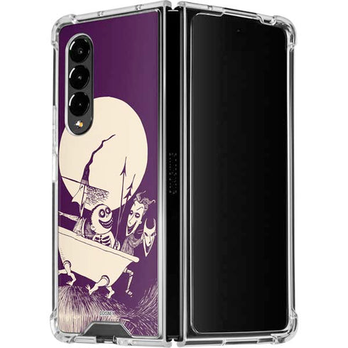 Disney The Nightmare Before Christmas Lock Shock and Barrel Art Galaxy Z Fold4 5G Clear Case